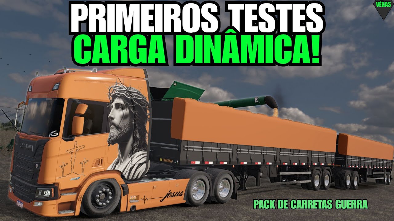 Testando o NOVO Sistema de Carga Dinâmica do Pack de Carretas | Realismo e Puxada no Mapa RBR!