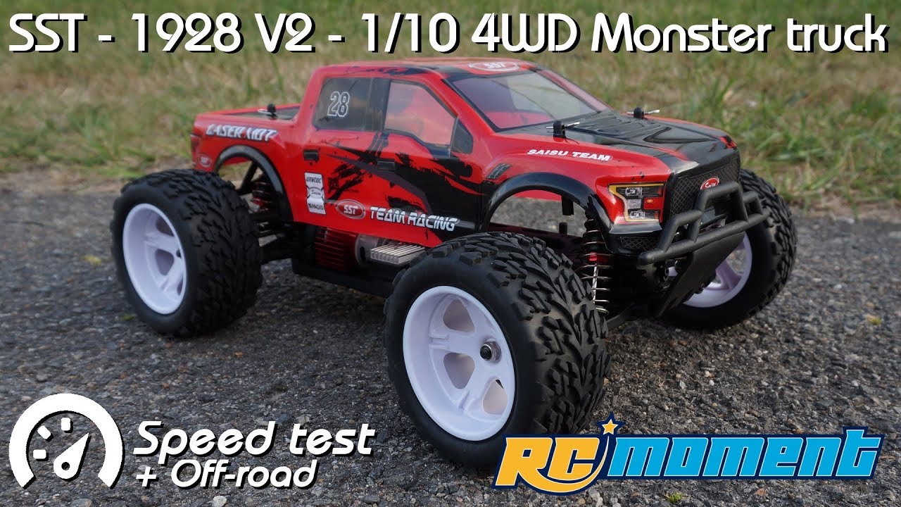 • SST - 1928 V2 - 1/10 4WD Monster truck - speed test  •