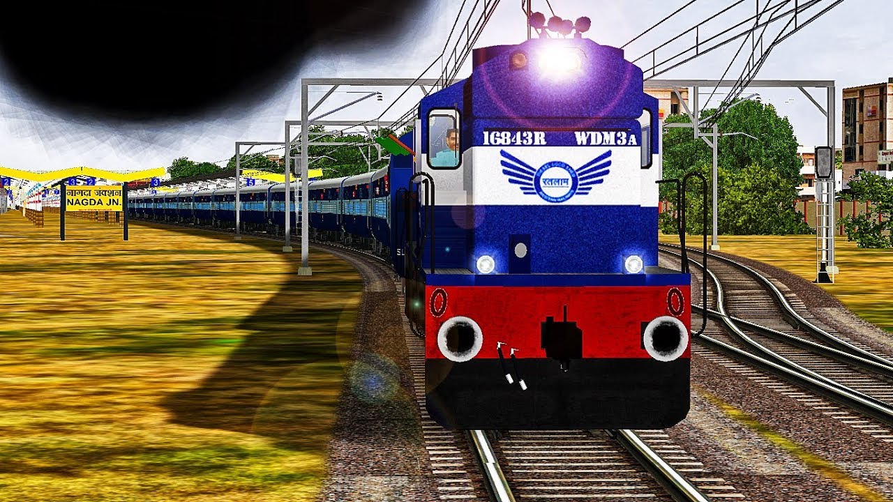 MSTS Indian Railways | ALCO ACTION 120kmph | 59346 Ratlam Nagda Passenger : Indian Railways