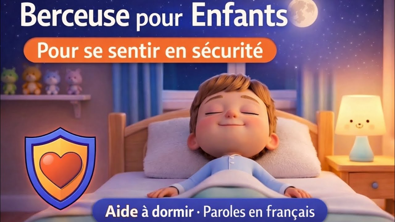 Berceuse pour enfants paroles française - sécurité, nuit douce et étoiles I Musique pour s'endormir