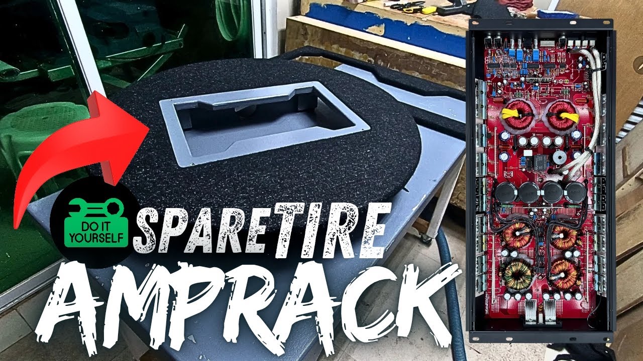 Car SpareTIRE space to AMPLIFIER RACK - HOW TO MAKE diy Home Made