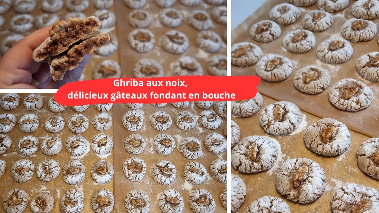 Ghriba aux noix, gâteau fondant prêt en quelques minutes