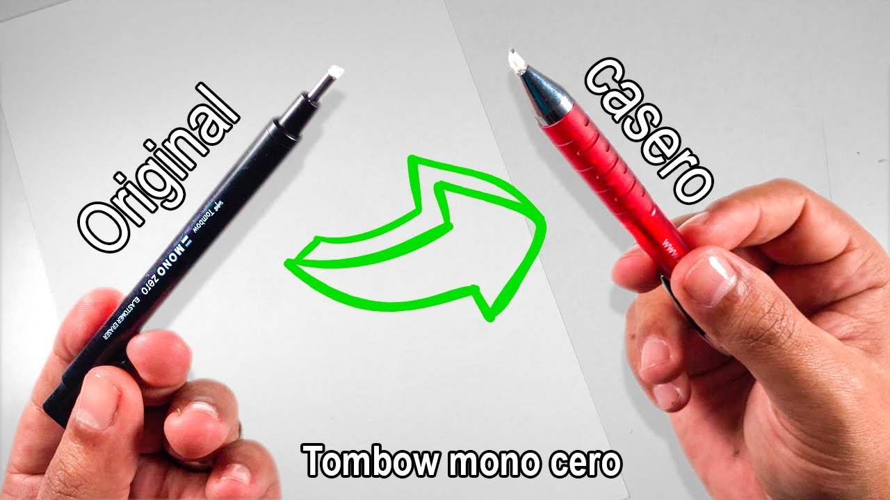 COMO HACER un BORRADOR TOMBOW MONO CERO en CASA muy FACIL I CREA tu propio BORRADOR