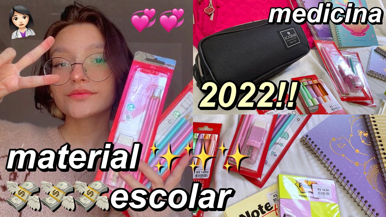 MEUS MATERIAIS ESCOLARES 2022!! 👩🏻‍⚕️💸💞 (faculdade de medicina)