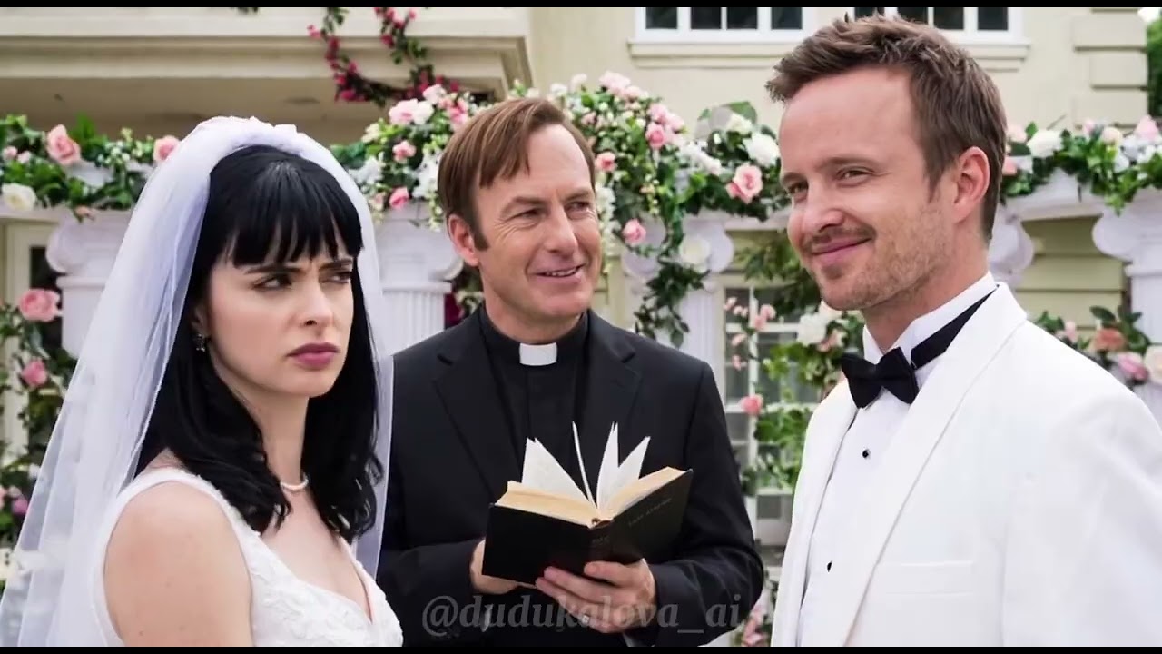 Jesse Pinkmen and Jane get married in an alternate Breaking Bad universe in Albequerque 