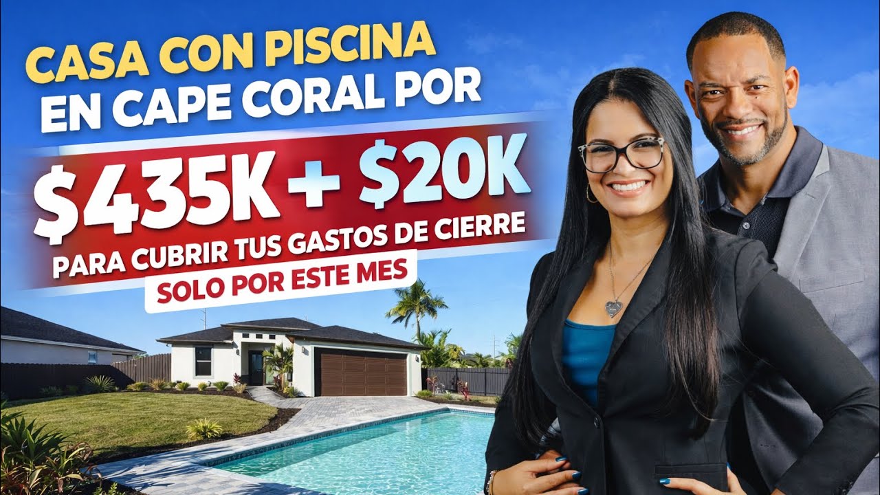 🔥 PRICE ADJUSTED | Casa Nueva con Piscina en Cape Coral 🏡☀️ ¡Lista para Mudarte! 