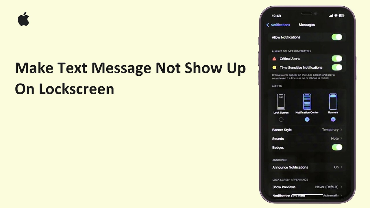 How To Make Text Message Not Show Up On Lockscreen 2026 | Turn Off Message Previews On Lock Screen