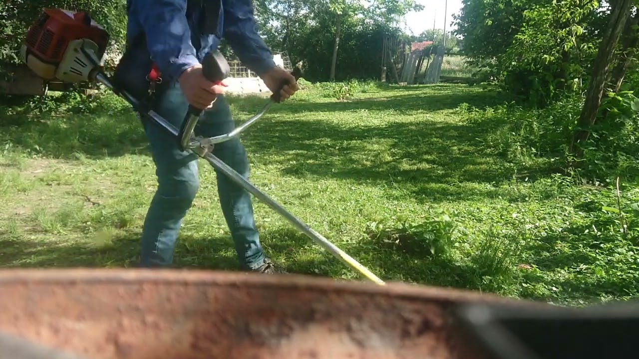 Stihl fs120 mowing