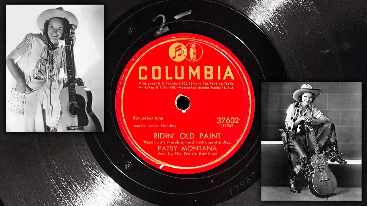 Ridin' Old Paint - Patsy Montana w/ The Prairie Ramblers ~ 1935