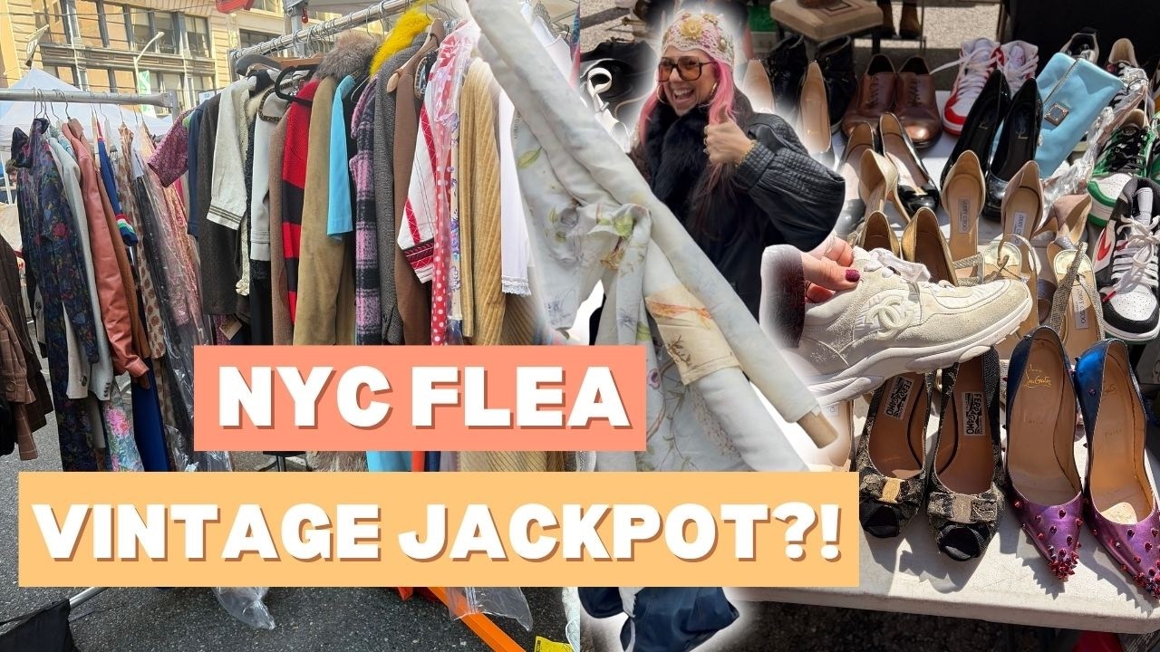 I Went to the Chelsea Flea Market&hellip; and Hit the Vintage Jackpot I Thrift With Me in NYC Vlog and Haul