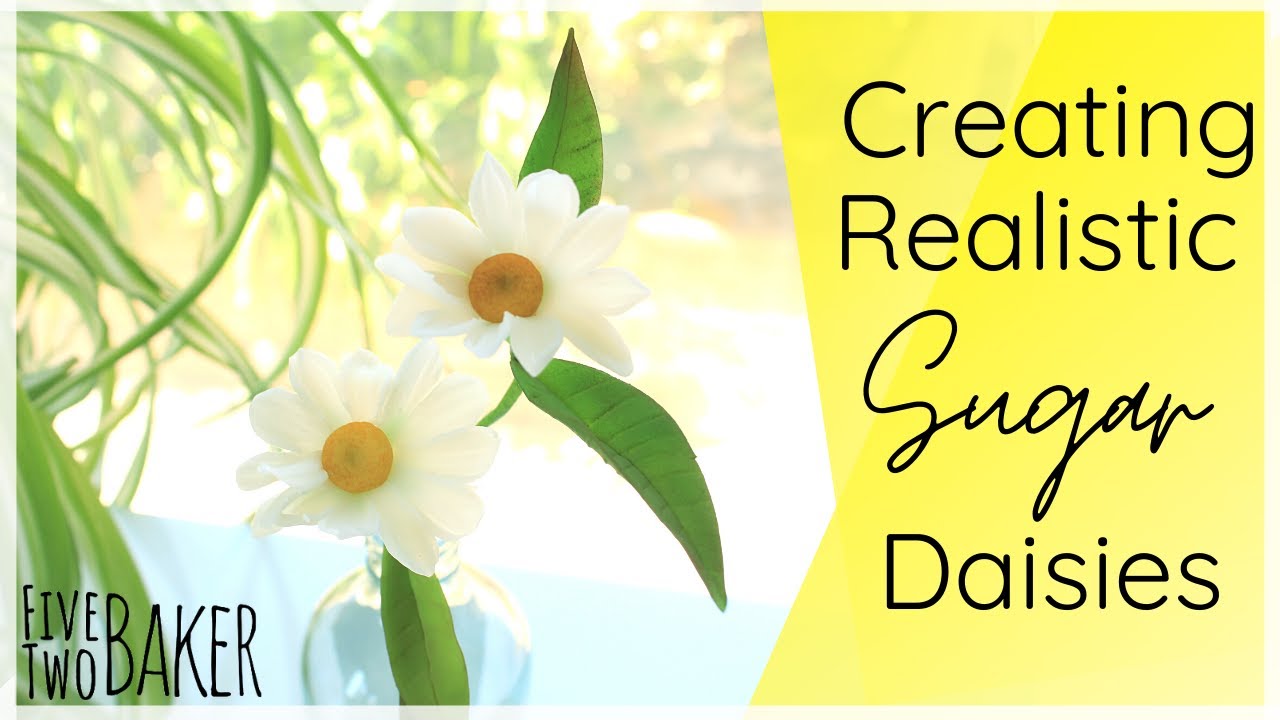Realistic Daisy from Gumpaste ⎸Cake Flower Tutorial for Cake Decorating ⎸Easy Sugar Flower Tutorials