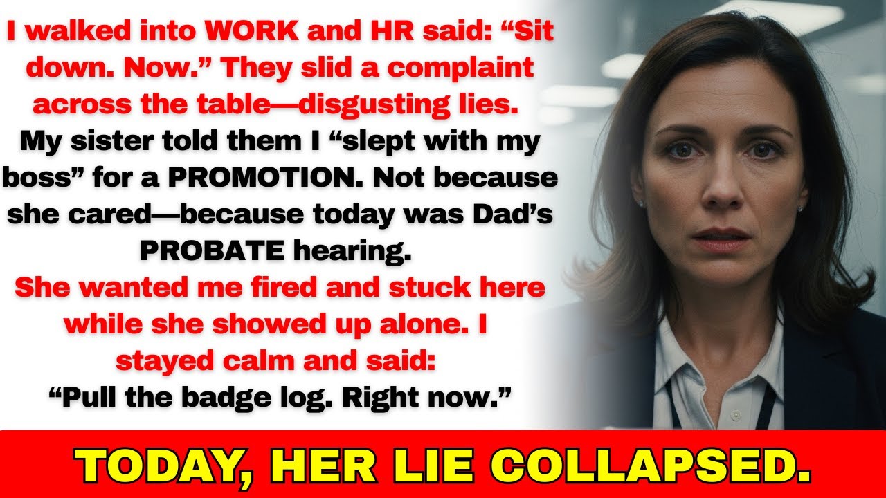 My Sister Told HR I Slept With My Boss for a Promotion—So I’d Miss Dad’s Probate Hearing… Today…