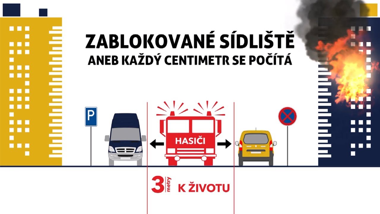 Hořící byt si na kolečkách nepřitlačíme. Parkujte ohleduplně aneb 3 metry k životu