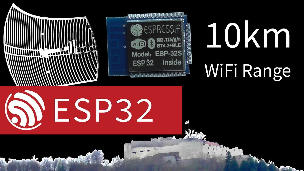 ESP32 WiFi Range Testing - 10km using Directional Antenna