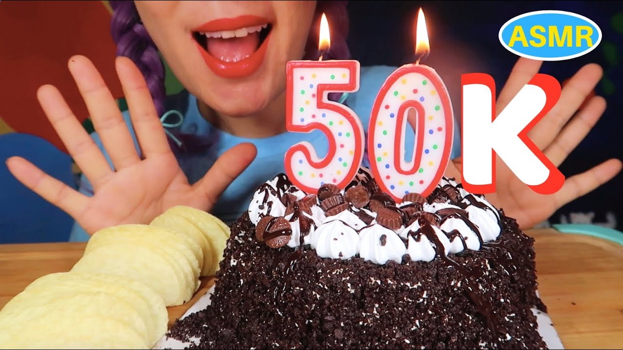 ASMR ICE CREAM CAKE [50K SUBSCRIBERS CELEBRATION] |아이스크림케익 . 5만명 구독자 감사해요|CURIE.ASRM