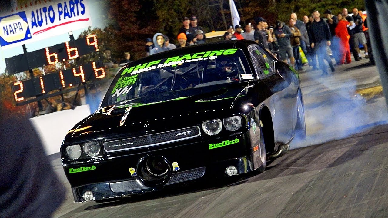 ROB GOSS - PROCHARGED DODGE CHALLENGER GOES 6.69 AT 211MPH!