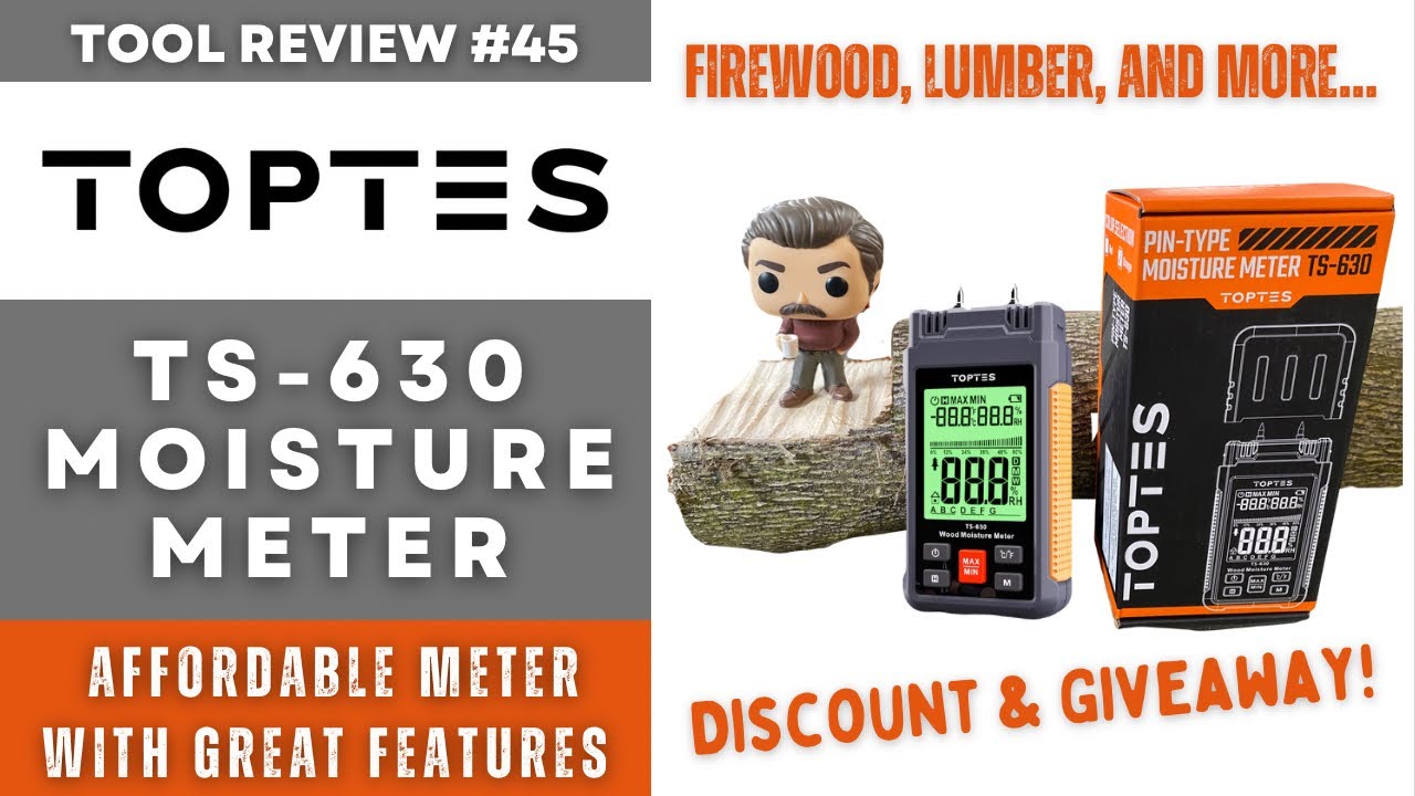 TopTes TS-630 Moisture Meter - Firewood, Lumber, & More - Discount Code and Giveaway! 