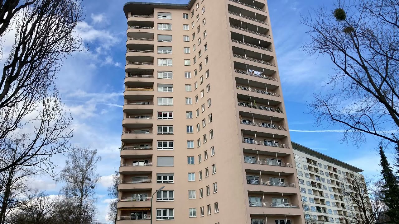 1954/2004 Schindler und Thyssenkrupp Aufzug in Wohnhaus in Hochhaus In München Leo-Graetz-Straße 8
