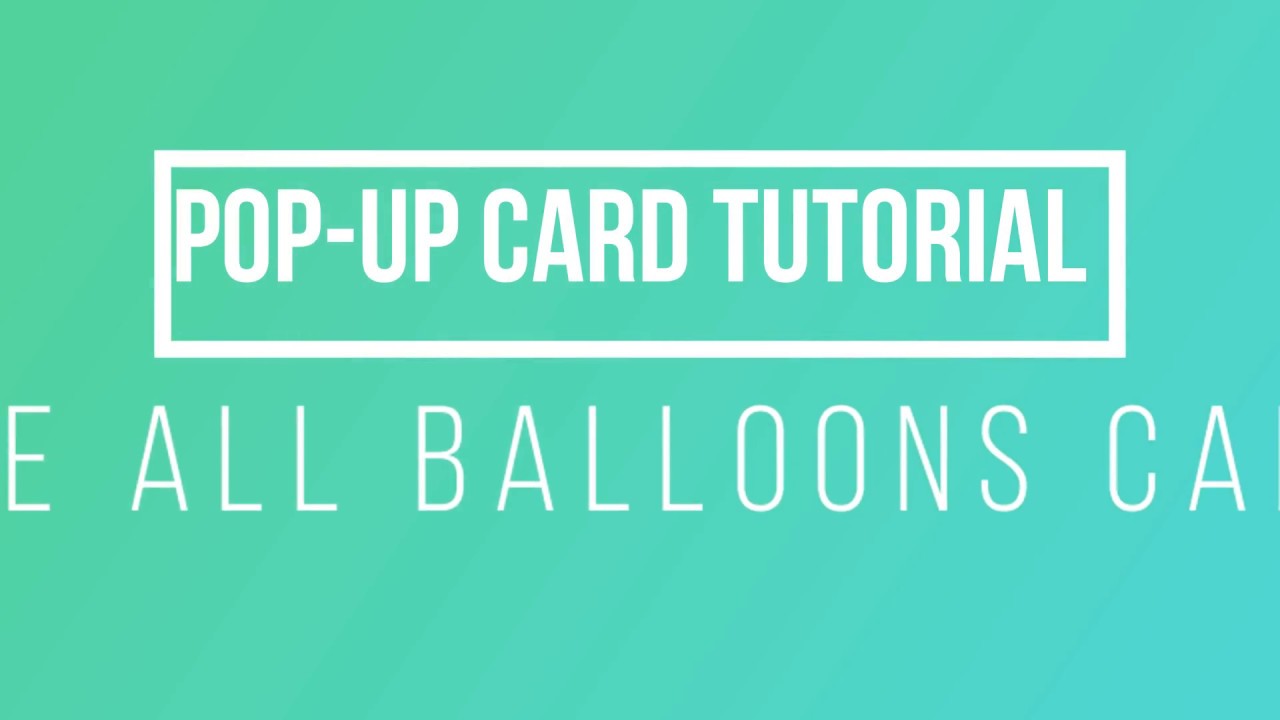 Pop Up Card Tutorial 