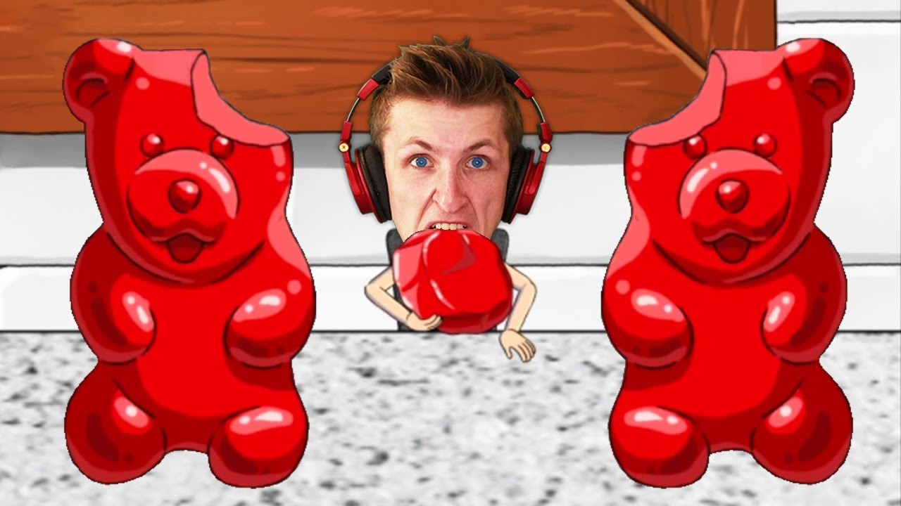 Eating 10 MEGA Gummy Bears in 30 SECONDS?! (Food Fighter Clicker)