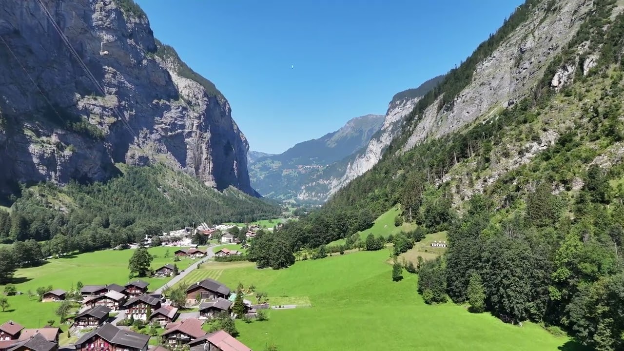 Lauterbrunnen Drone View 4K
