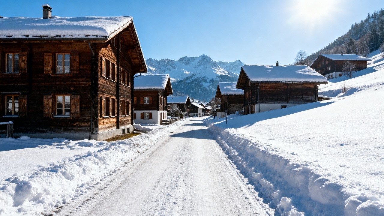 Winter Drive in Switzerland – Snowy Roads near Gurnigel | 4K Relaxing POV