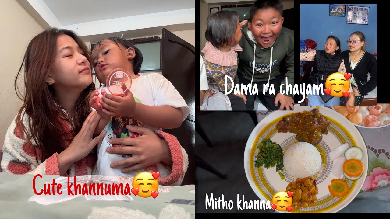 Cute khannuma 🥰||chayamako haat ko mitho khannna ||