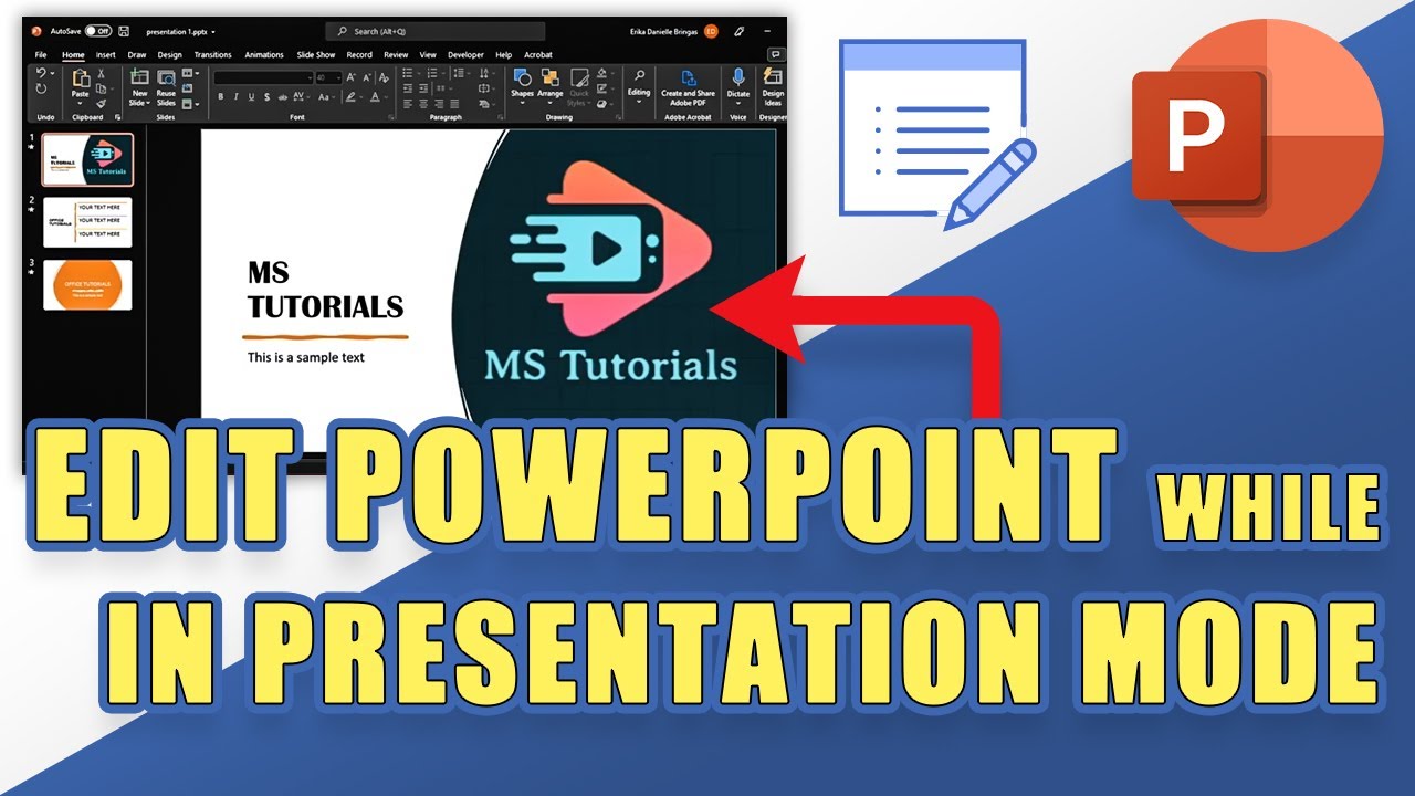 How to EDIT a PowerPoint While in PRESENTATION MODE (Easy!)