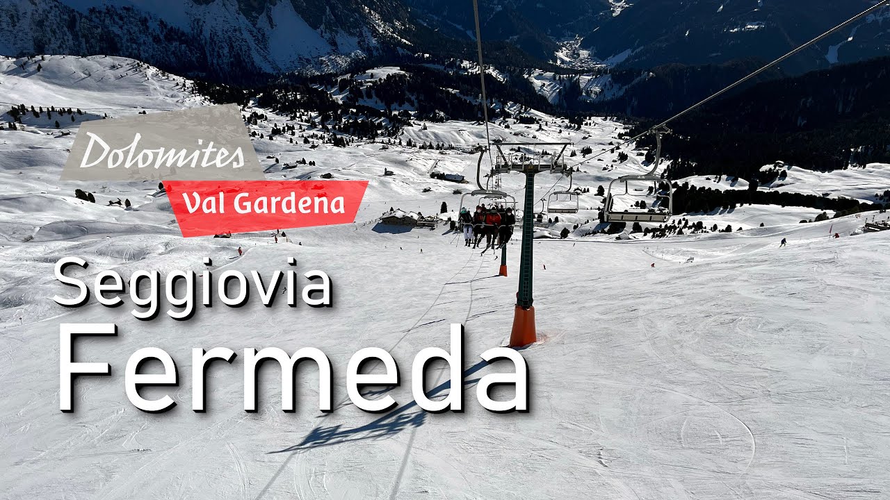 Seggiovia Fermeda, l'impianto principale del Seceda #valgardena #ortisei #dolomitisuperski #skiing
