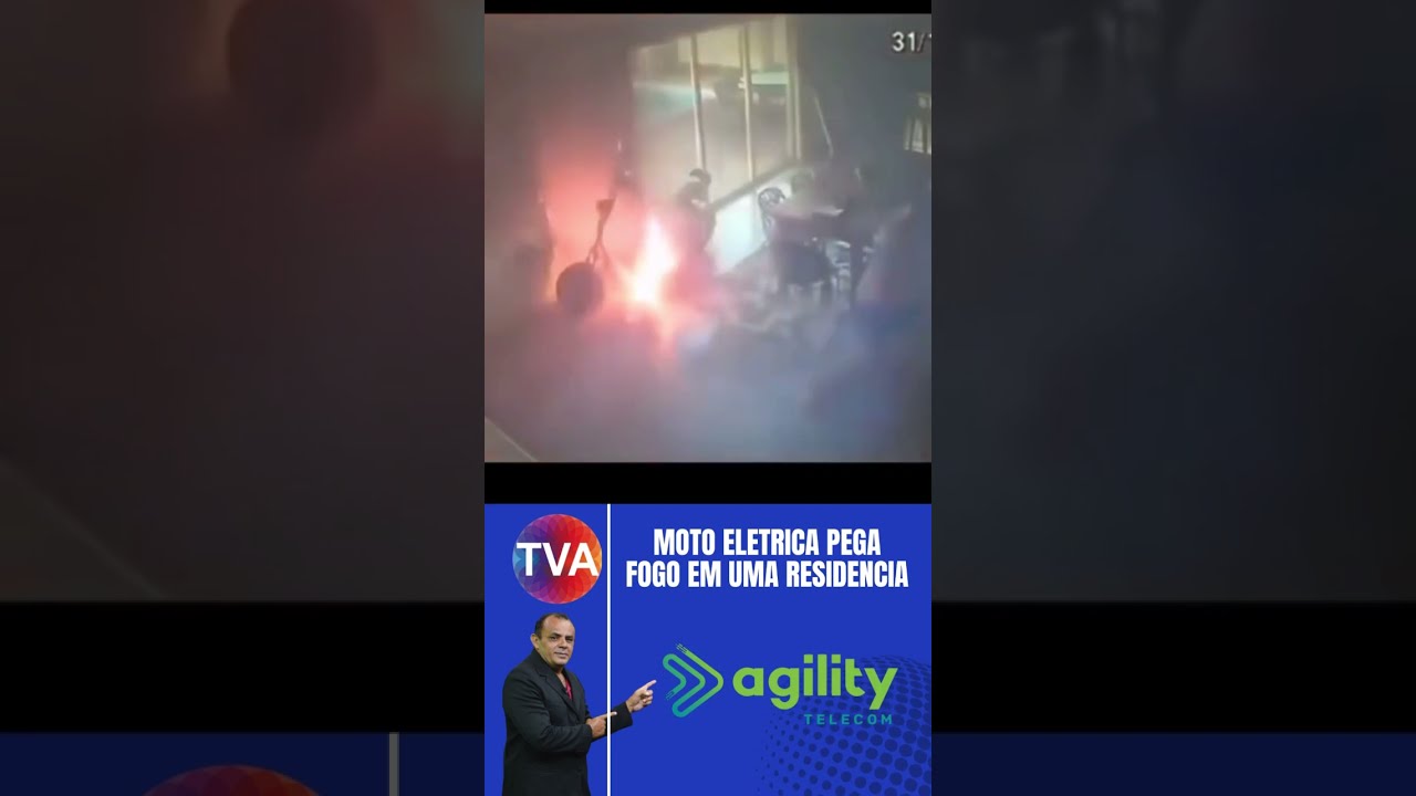 MOTO ELETRICA PEGA FOGO EM UMA RESIDENCIA