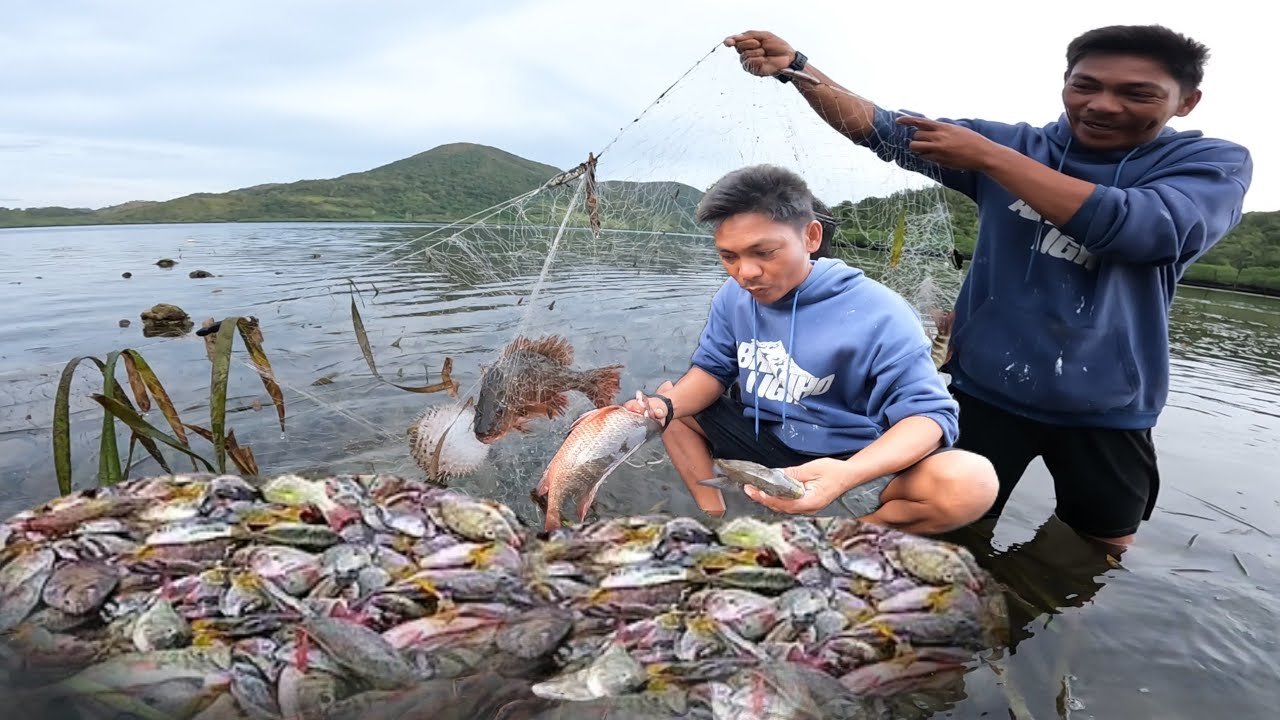 pinahibas namin ang lambat sa kaluoban ng mangrove forest jackpot daming huli 😱