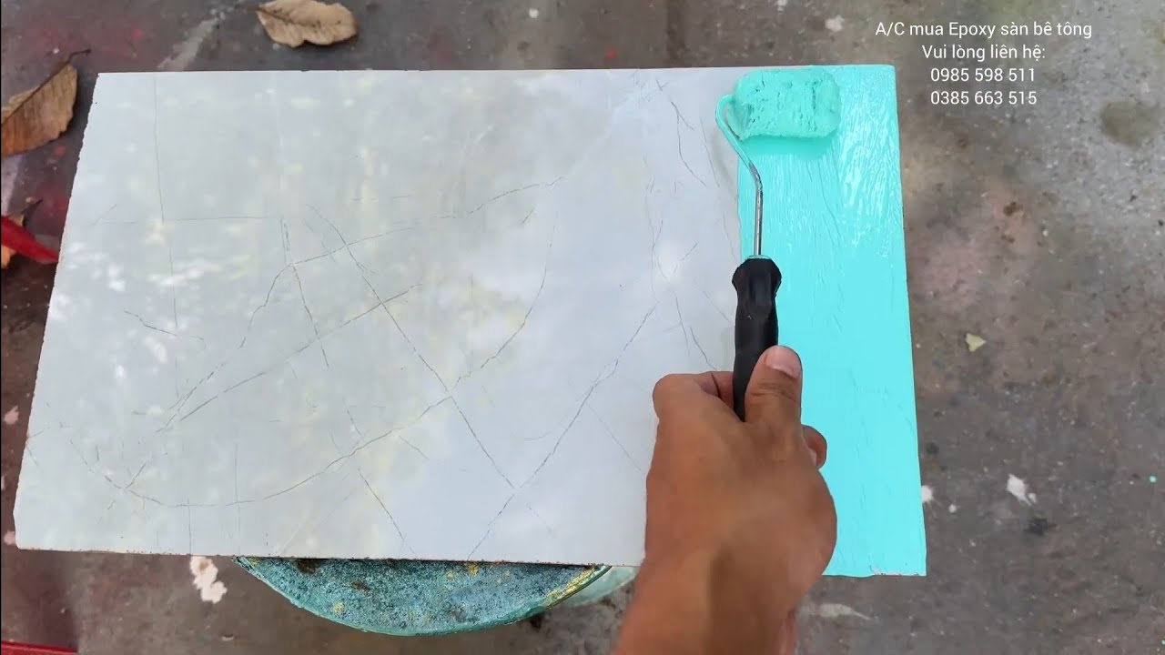Sơn sàn bê tông, sàn gạch men bằng sơn Epoxy gốc nước 