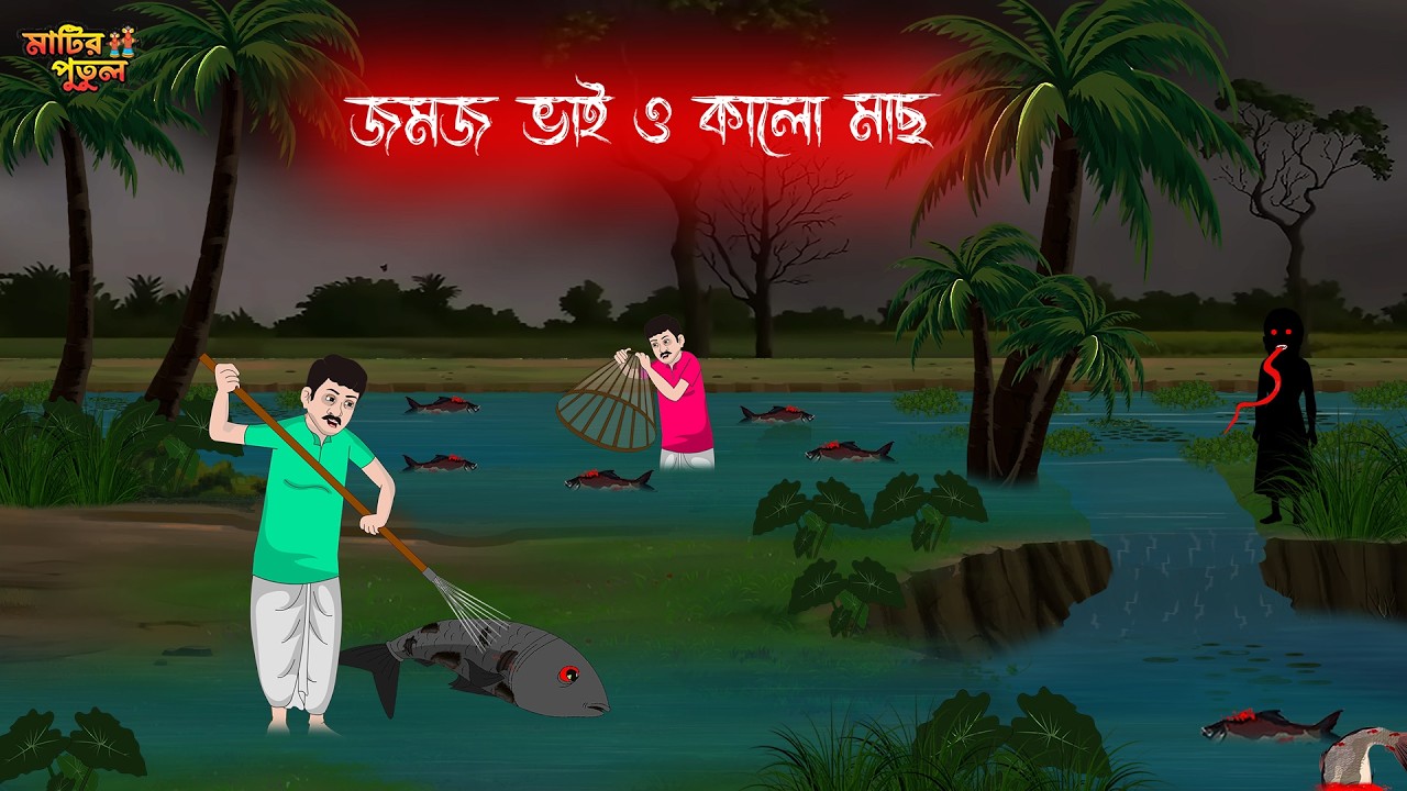 জমজ ভাই ও কালো মাছ | Bengali Moral Stories | Cartoon | Haunted | Horror Animation