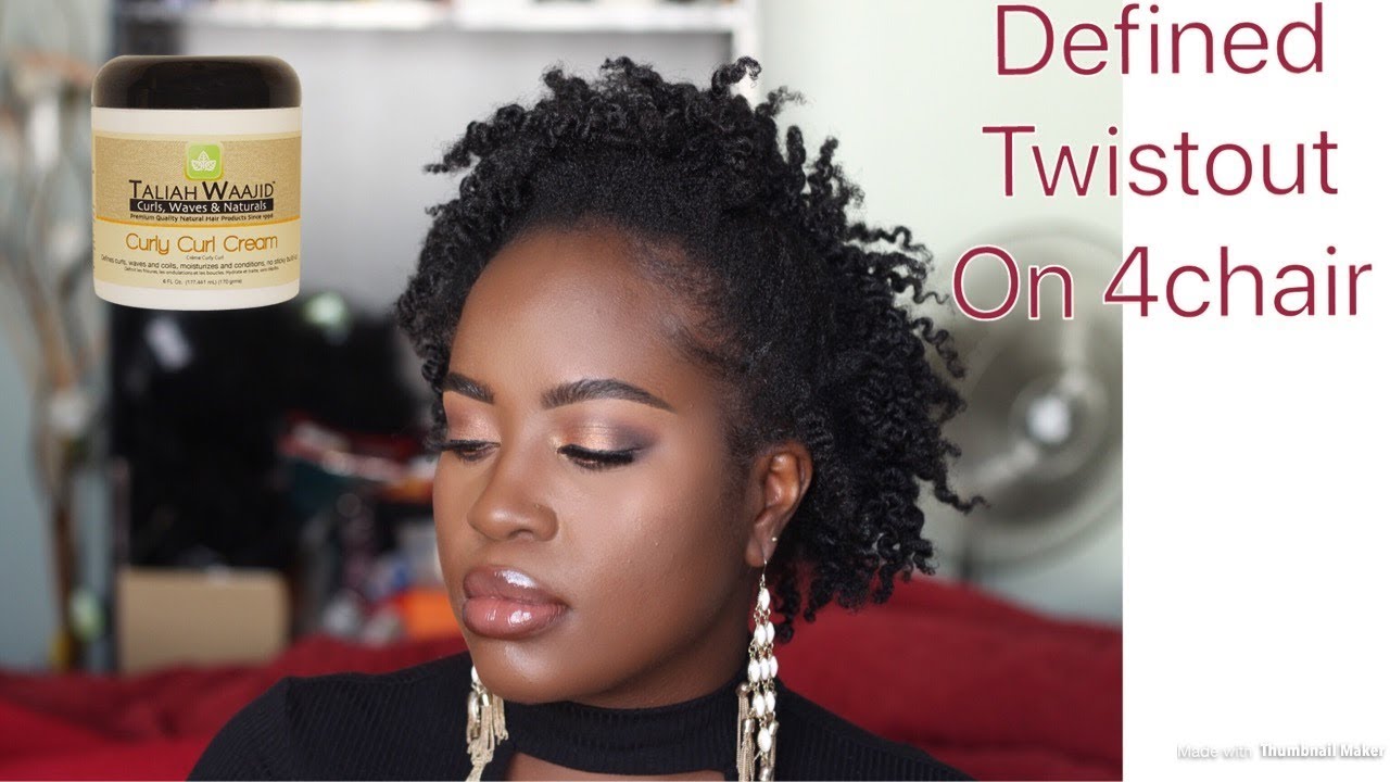 How to get super defined twistout on 4c hair| Taliah Waajid curly curl cream