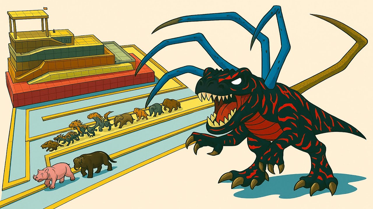 ESCAPE FROM ALIEN T-REX - ARBS - Animal Revolt Battle Simulator