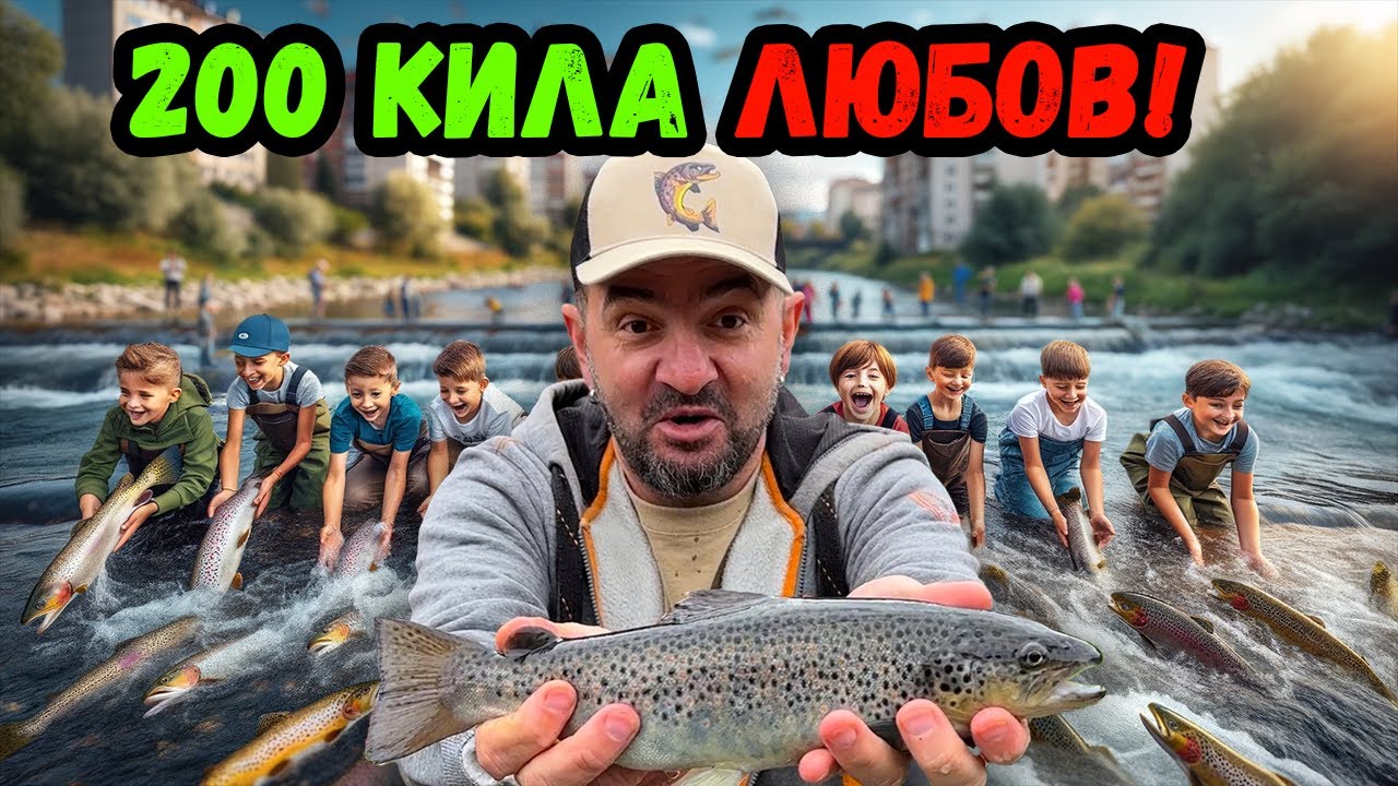 Пуснахме 200 кила ОГРОМНИ ПЪСТЪРВИ в СОФИЯ! Зарибяване на 