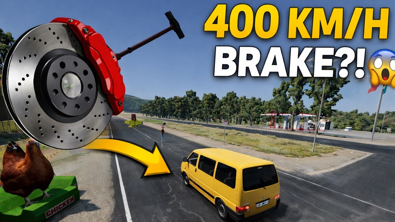 BeamNG.drive - 400 KM/H BRAKE TEST – CAN IT STOP IN TIME?