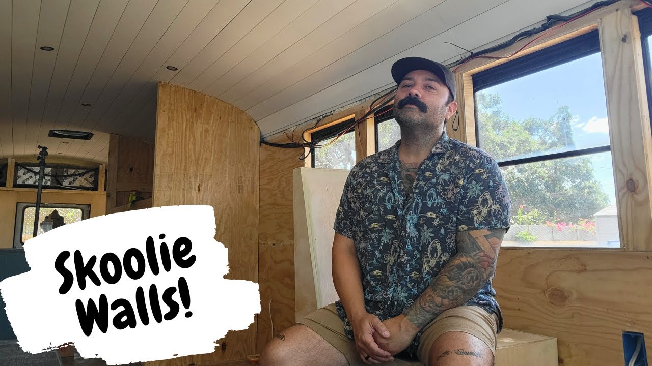 Deleting Windows and Putting Up WALLS in the SKOOLIE! | School Bus Conversion