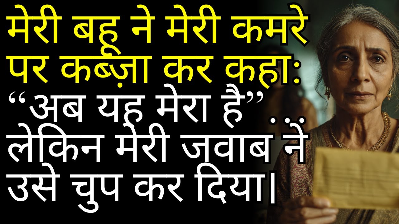 मेरी बहू ने मेरी कमरे पर कब्ज़ा कर कहा: “अब यह मेरा है”… लेकिन मेरी जवाब ने उसे चुप कर दिया।