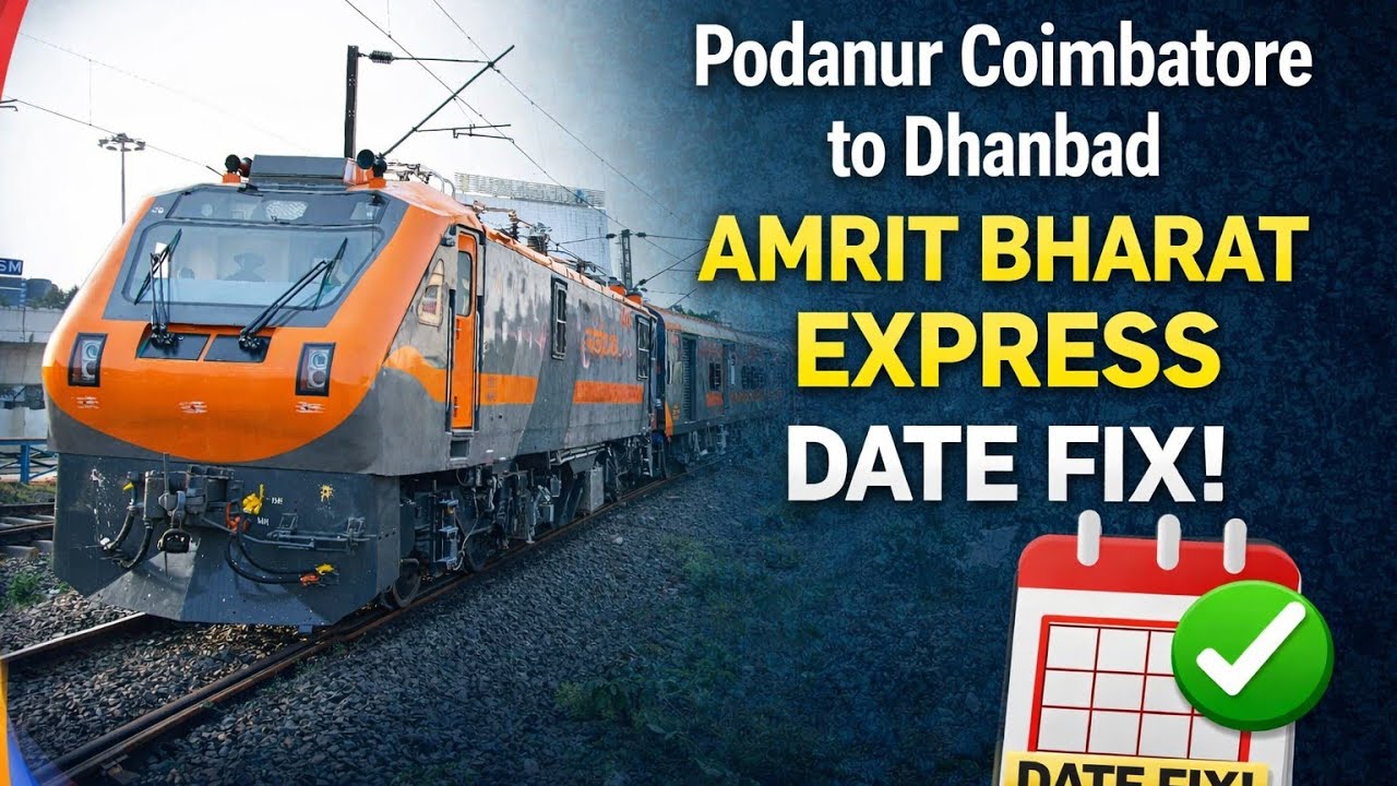 16619/20 Podanur Coimbatore to Dhanbad Amrit Bharat express via renigunta sambhalpur Ranchi 