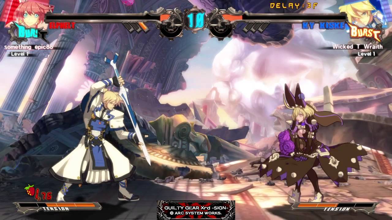Guilty Gear Xrd -SIGN- (PS4) - First Online Match (Ky vs. Elphelt) - SCRUBBIN' IT ALL OUT!