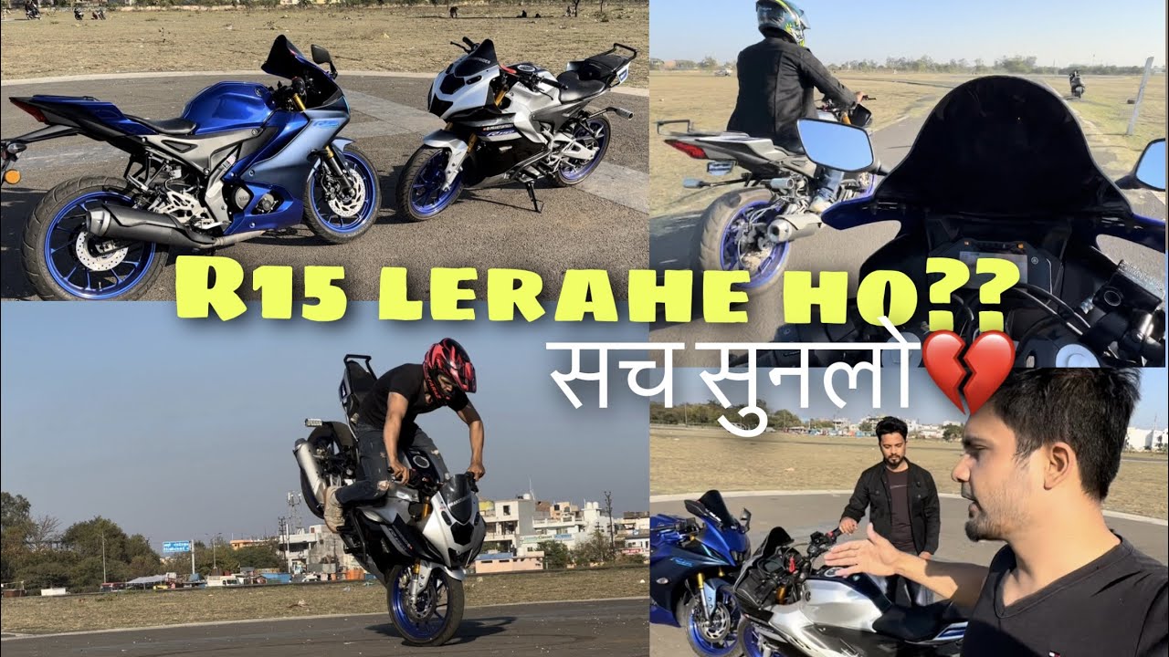 Yamaha R15 v4 ka aisa review kabhi nahi dekha hoga⚡️👌🏼#farazstuntrider #yamahar15 #r15m #superbikes