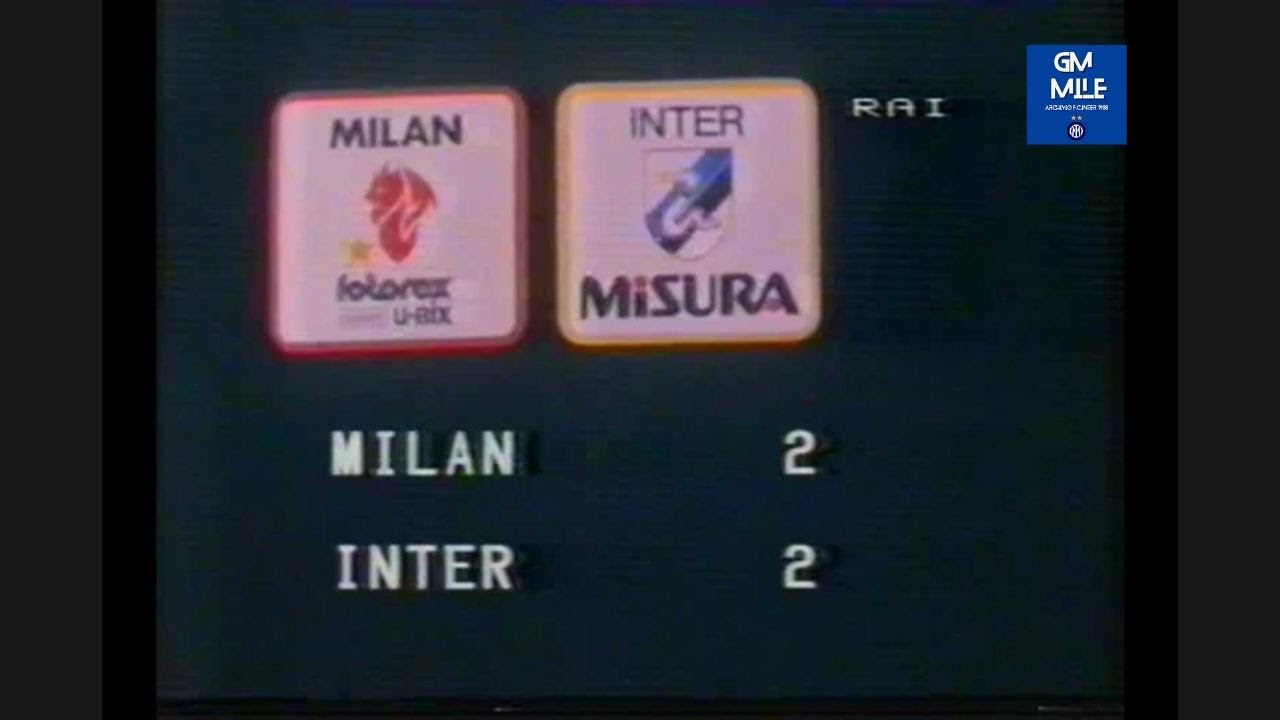 1985-86 (12^ - 01-12-1985) Milan-INTER 2-2 [P.Rossi,Altobelli,Brady(R),P.Rossi] Servizio D.S.Rai/IC