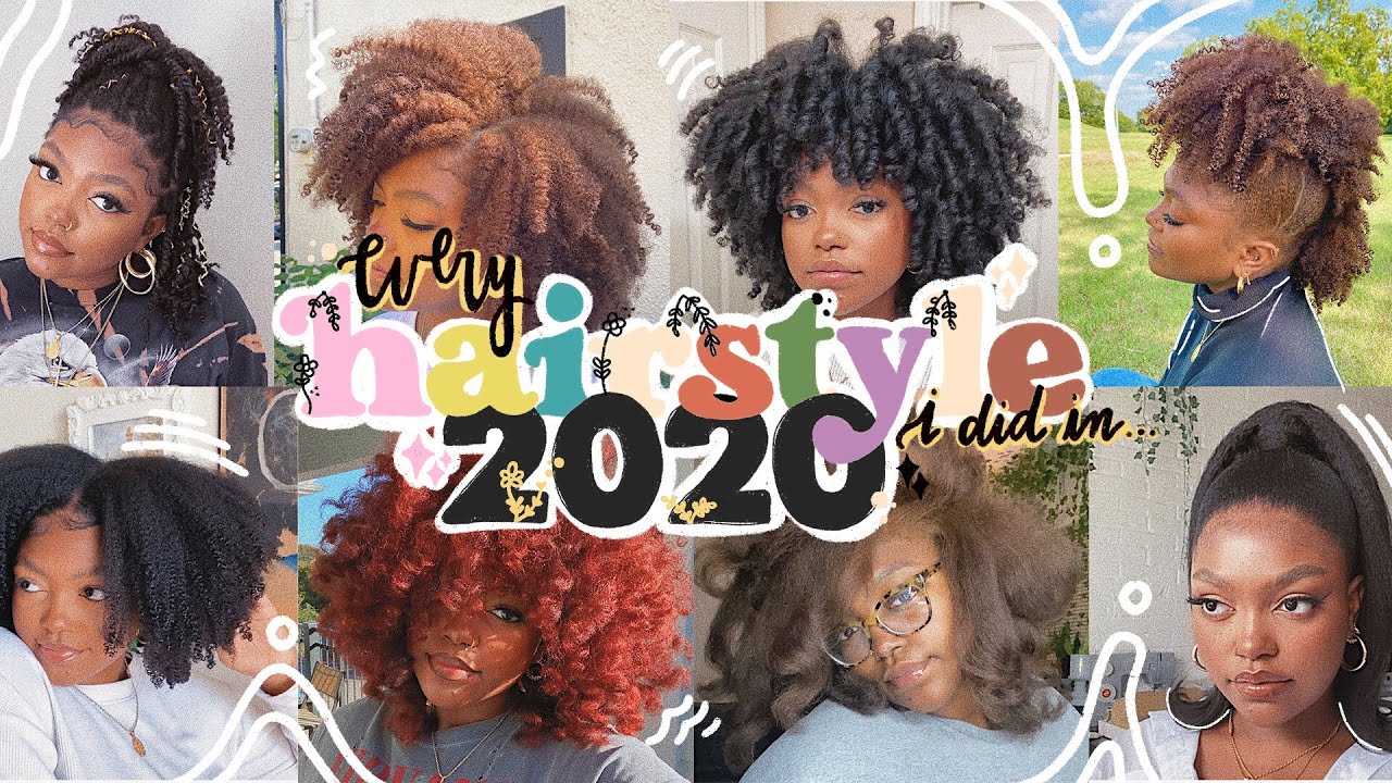 every hairstyle i did in 2020 *natural hair inspo* ✨ blake jael