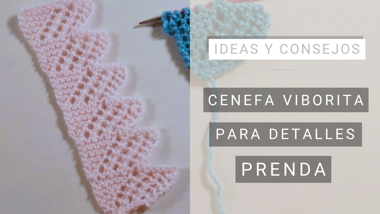 Detalle de prendas | Cenefa punto viborita 💡 Ideas Lucila para Tejer