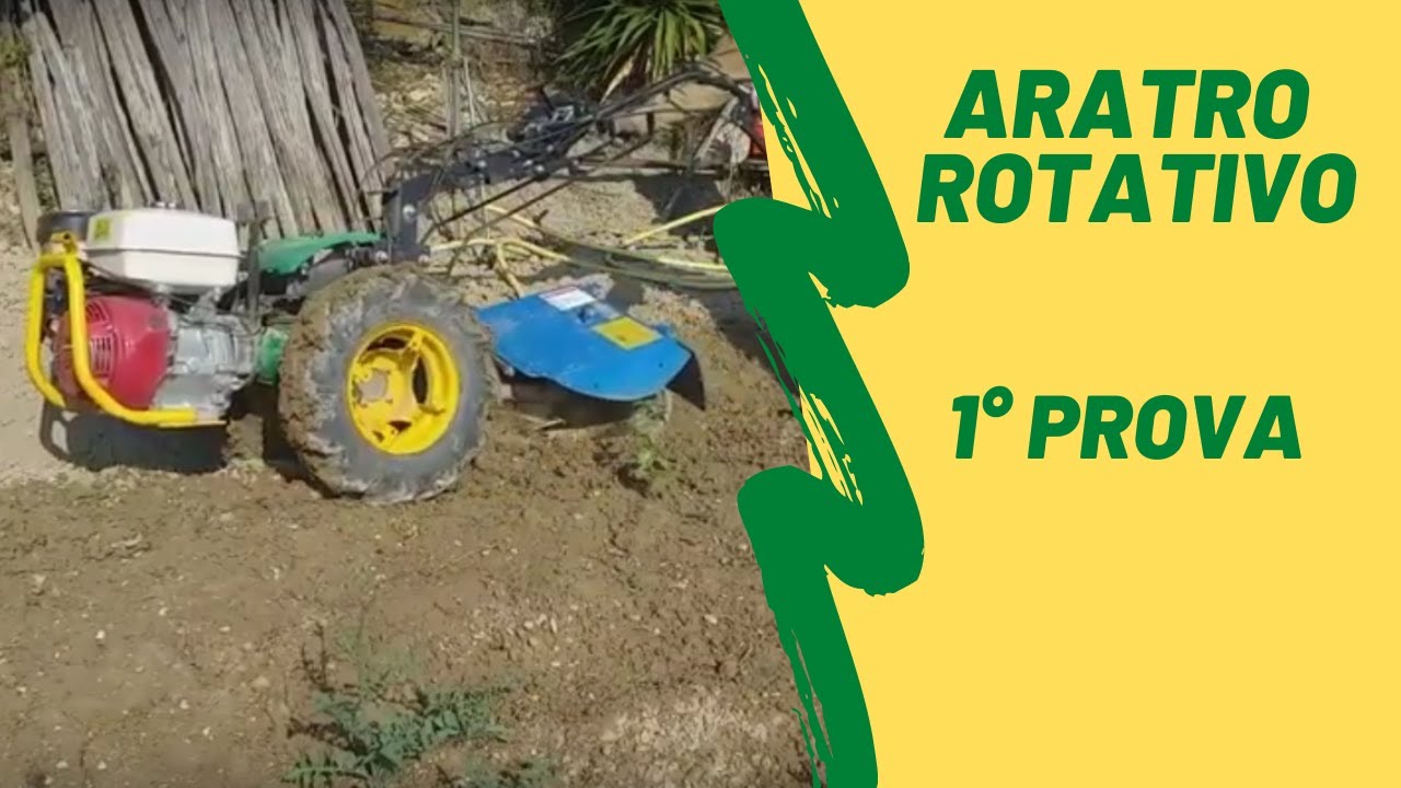 Motocoltivatore FERRARI 340 CON ARATRO ROTATIVO BERTA (Prova 1°)