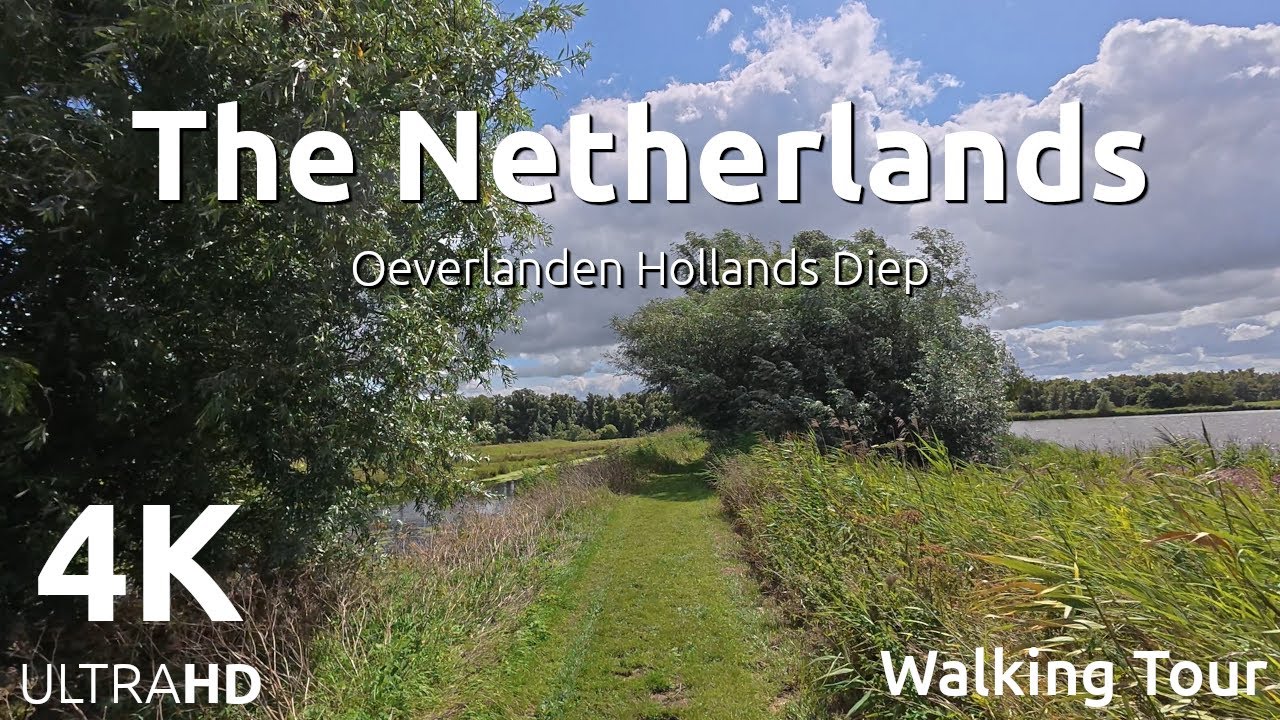 Walking tour of Oeverlanden Hollands Diep - Strijensas, The Netherlands (4K Ultra HD)
