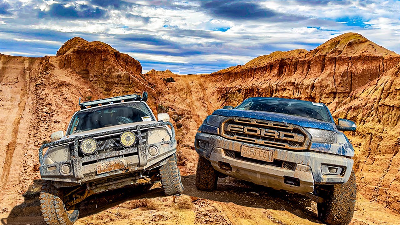 Pajero vs Ranger Raptor OFFROAD Battle | Loveday 4x4 Adventure Park - Part 1