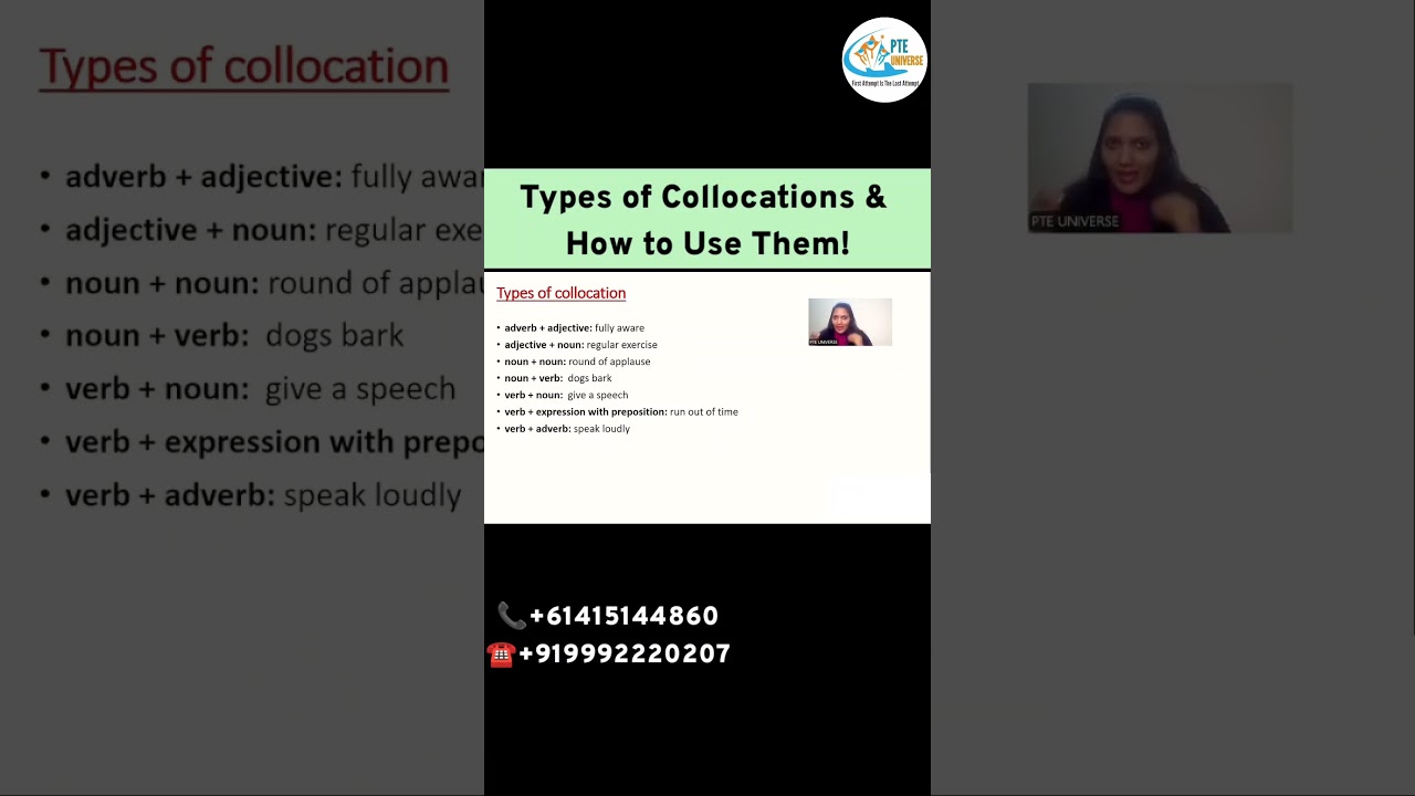 Types of Collocations for PTE | Score 79+ Vocabulary Trick 🔥