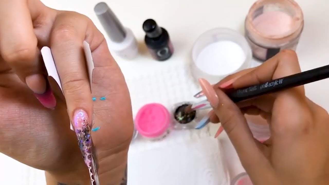 Como fazer uma Alongamento em Acrílico STILETTO ENCAPSULADO